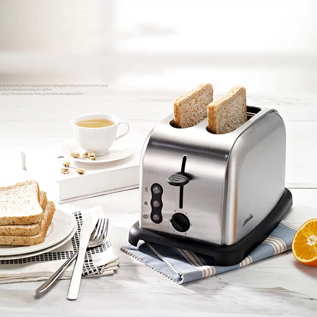 220V Toaster Automatic Baking Bread Maker Breakfast Machine of Bread 6 Levels of Tanning Removable Crumb Tray 3