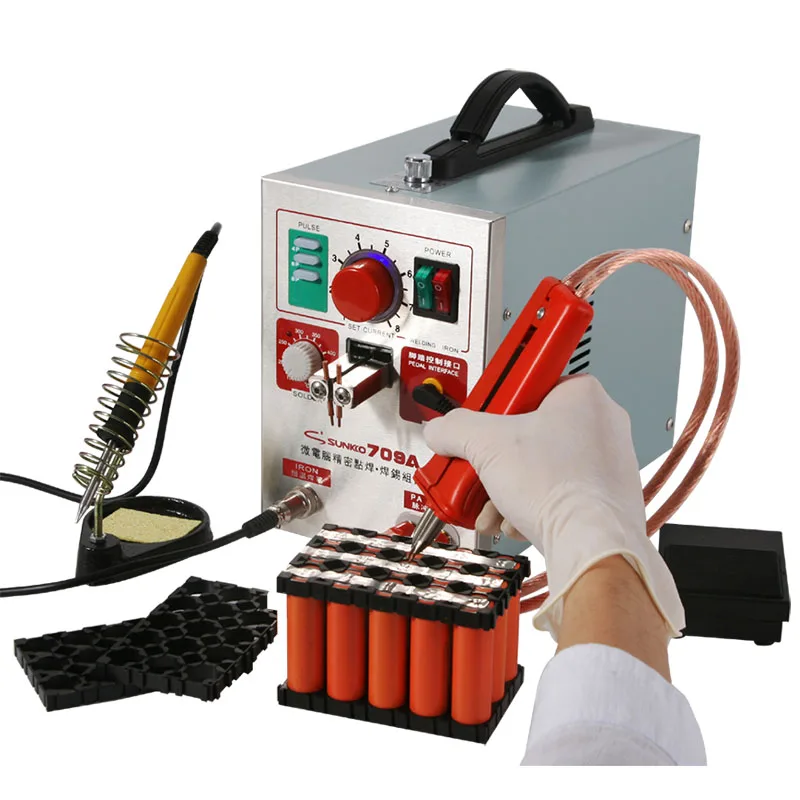 SUNKKO 709A Pulse spot welder 1.9KW LED Pulse lith Battery Spot Welder
