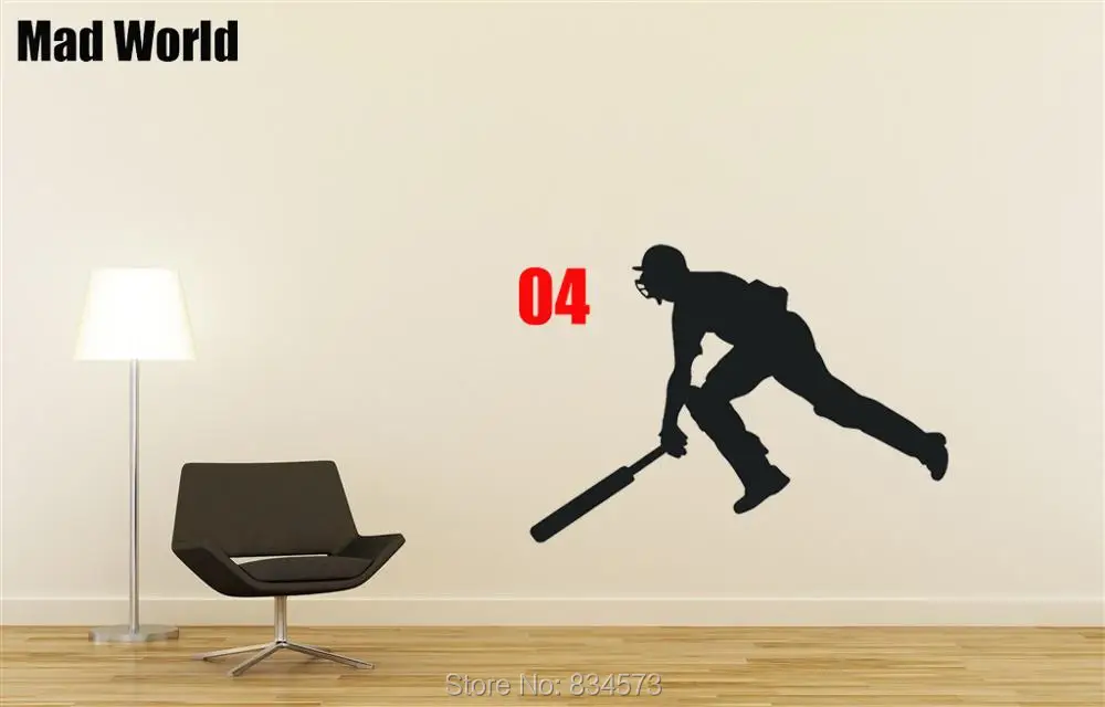 Cricket Batsman Player Sports Silhouette 04 56 78w 1