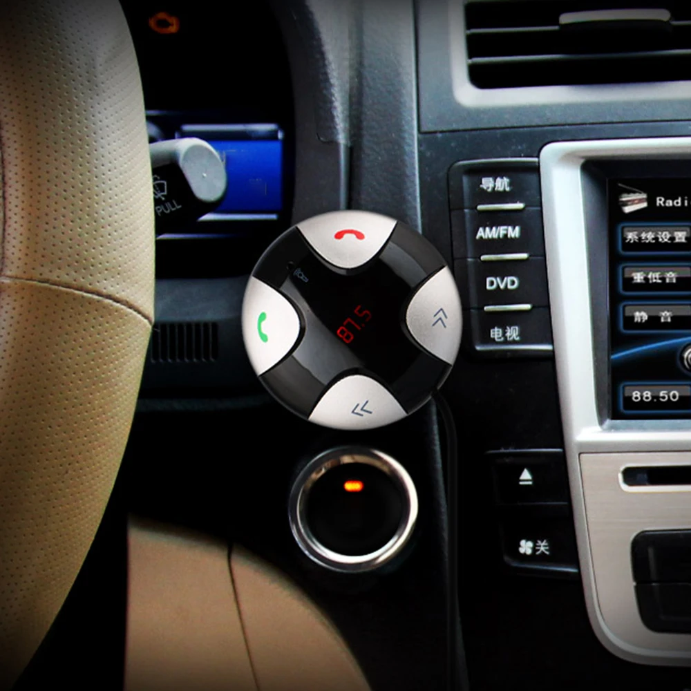 Портативный FM передатчик модулятор Автомобильный BT Handsfree Радио MP3 плеер Смарт