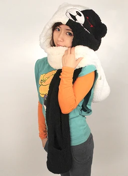 

japan anime cosplay Danganronpa monokuma principal bear puppet scarf Hooded