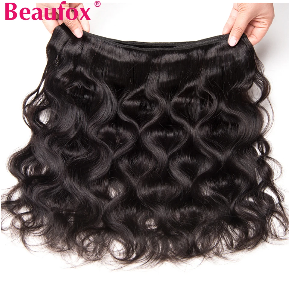 Beaufox Indian Body Wave Hair Bundles 1/3PCS/Lot Human Hair Weave Bundles Remy Hair Extension 8-28 inch