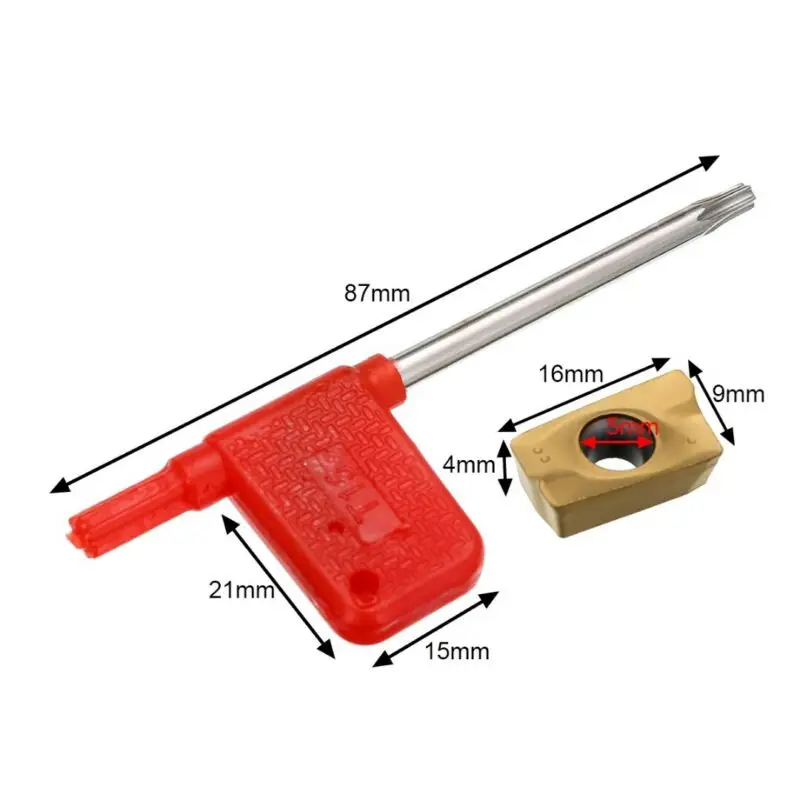 

10*Carbide Inserts Tool 1*Wrench Indexable Insert APMT1604 DP5320 25R0.8 Carbide Inserts CNC Gold Tool Kit