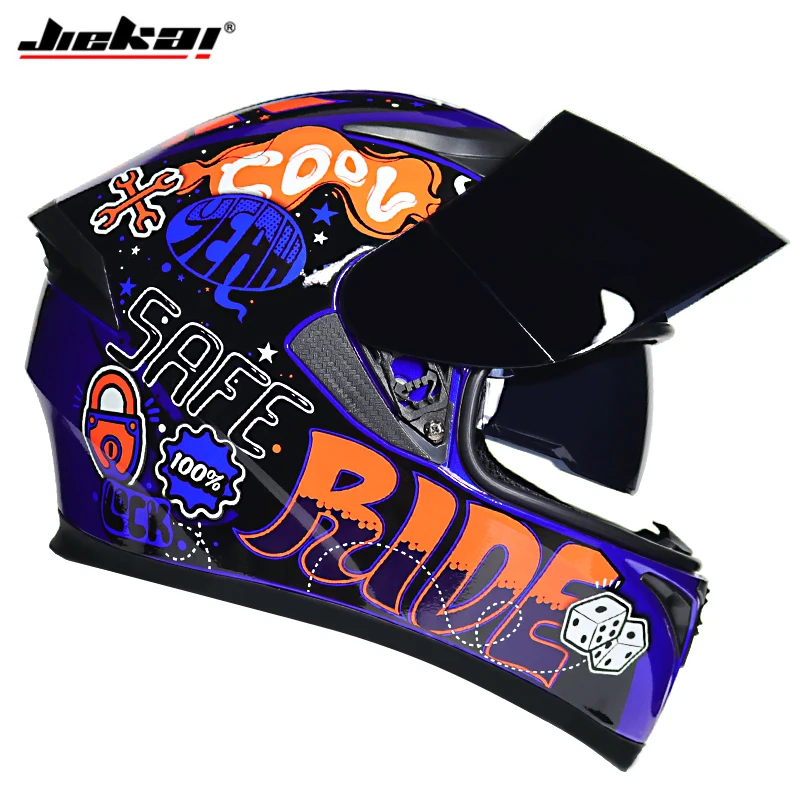 RAON Double sport motocross helmet MX motorcycle helmet ATV scooter downhill safety Helmet D.O.T certified with goggles gloves mask 4 of set
