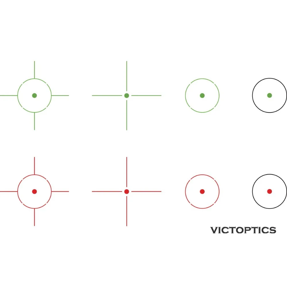 Victoptics 1x30 мульти сетка зеленая и красная точка прицел с 20 мм Вивер или 11 ласточкин