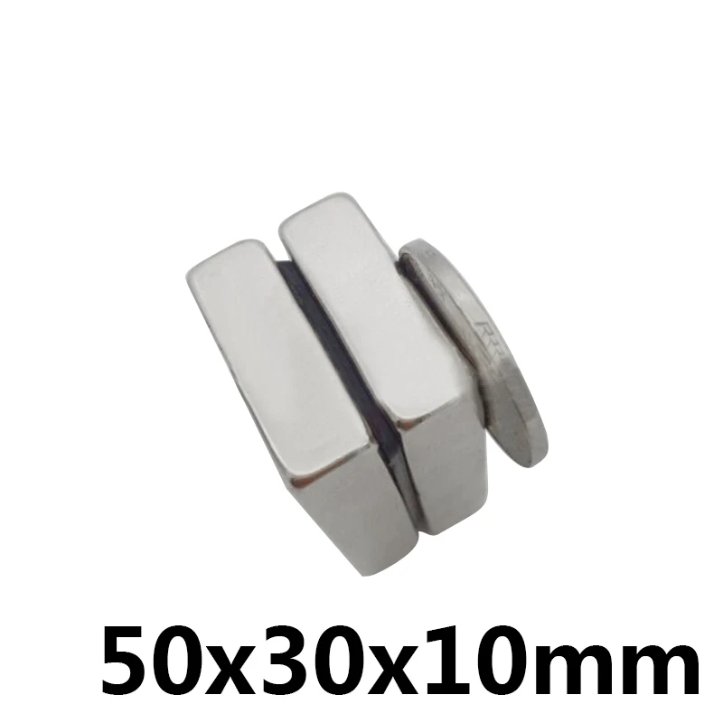 

1pcs N35 Rectangular magnet 50*30*10 mm Super Strong Neodymium magnet 50MM X 30MM X 10MM