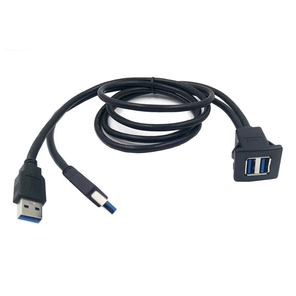 1 м/2 м Разъем Кабель USB 3 0 Авто Флеш крепление штыревой к женскому удлинитель