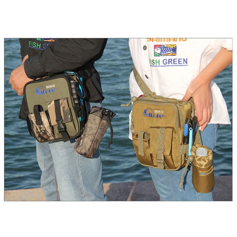 hot Waterproof Fishing Tackle Bag Lure Shoulder Strap Multifunction Storage Pockets FK88