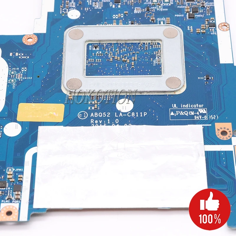 NOKOTION материнская плата для ноутбука hp Pavilion 15-AC 816812-501 816812-001 ABQ52 LA-C811P DDR3 с процессором