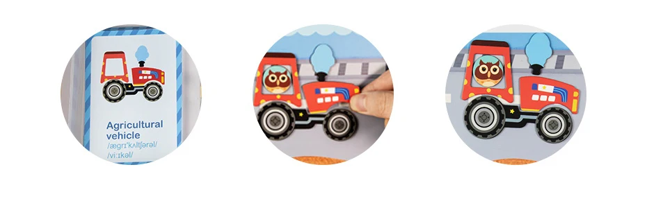 Magnetic Cartoon Puzzle 3D Traffic Matching Jigsaw Games Toy Early Learning Traffic Puzzles Educational Toys for Child Kids Gift_09