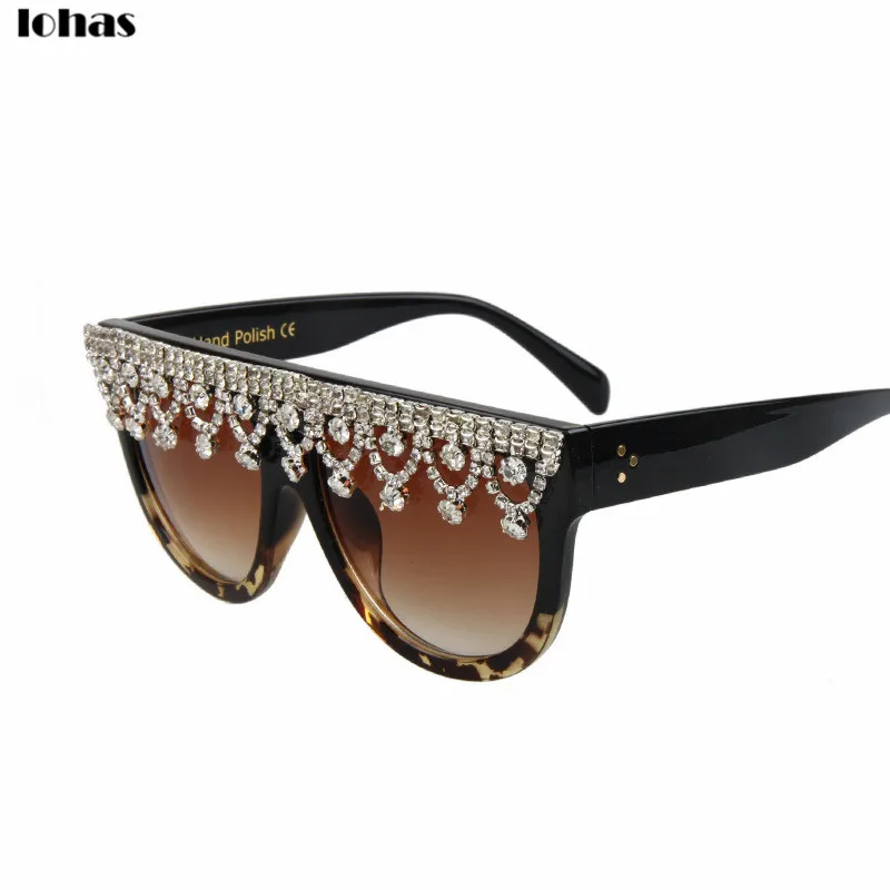 Luxury Women Big Square Sunglasses Vintage Elegant Diamond Glasses Female Bling Bling Eyewear Exclusive Design Lentes