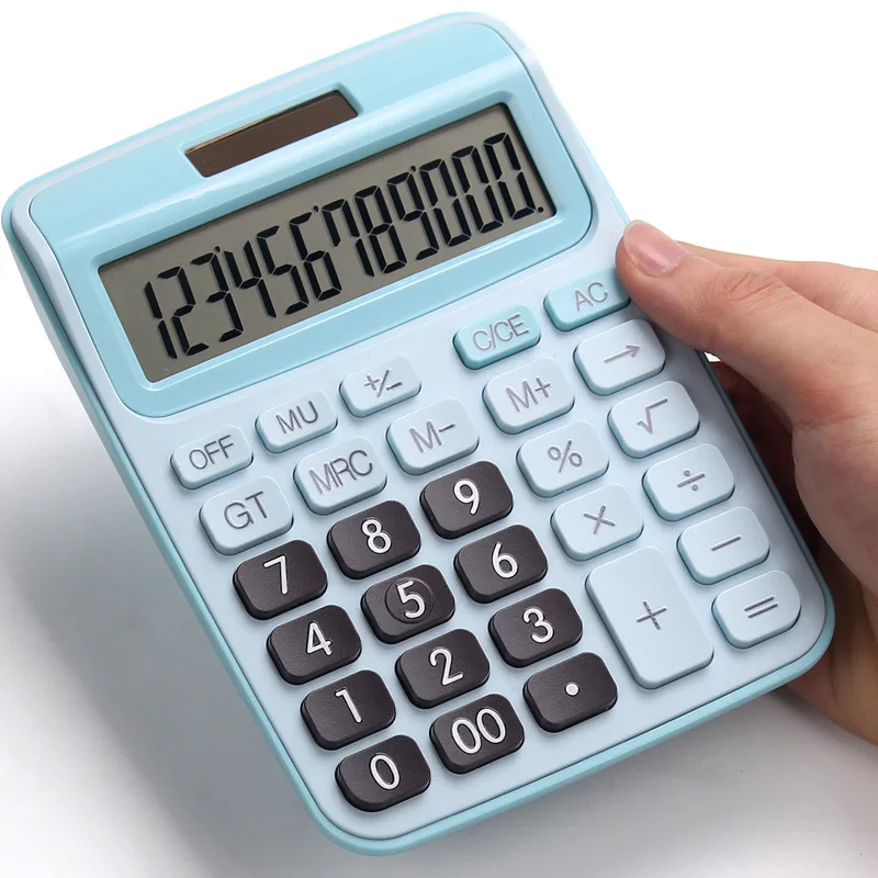 С голосовым калькулятором милый корейский конфетных оттенков маленький свежий калькулятор компьютер с большими ключами, Специальный розовый