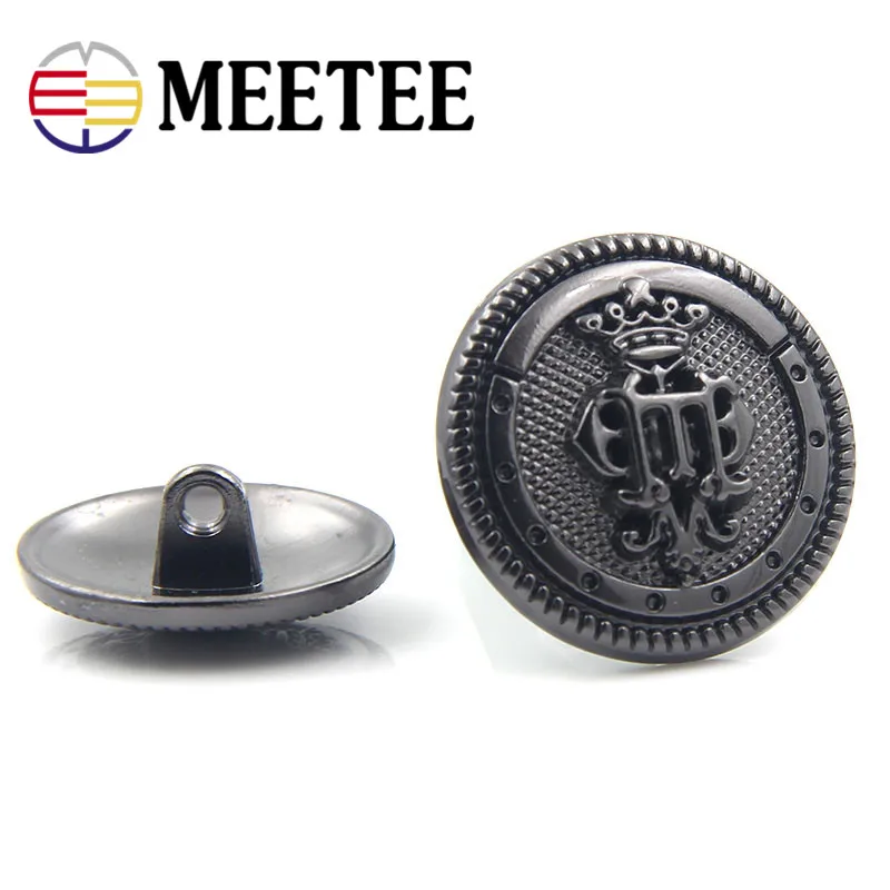 Meetee 18/21/23 мм 10 шт Матовый золотистые металлические пуговицы Модные Для мужчин костюмы кнопка для пальто куртка застежка DIY Швейные аксессуары D4-13