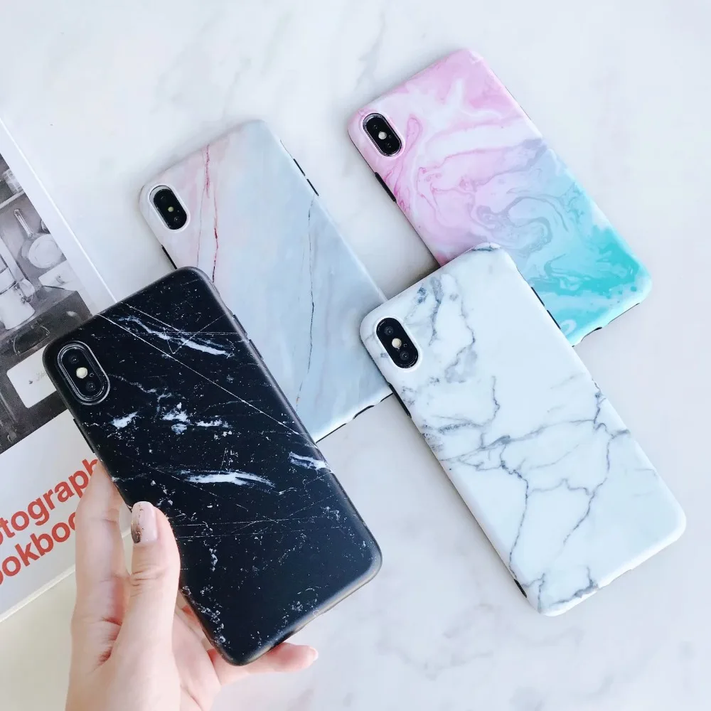

ZRICKIE Case For iPhone Xs Xs Max Marble Silicone TPU Matte Case For iPhone X XR 10 8 7 6 6S Plus Marble Case Fundas Capa
