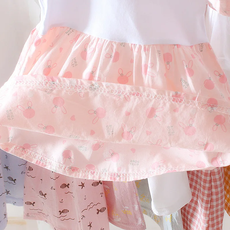 Summer Baby Princess Dresses For Kids Plaid Birthday Party Dress Casual baby Clothes Toddler Girl Newborn Fake Two pieces Dress (10)