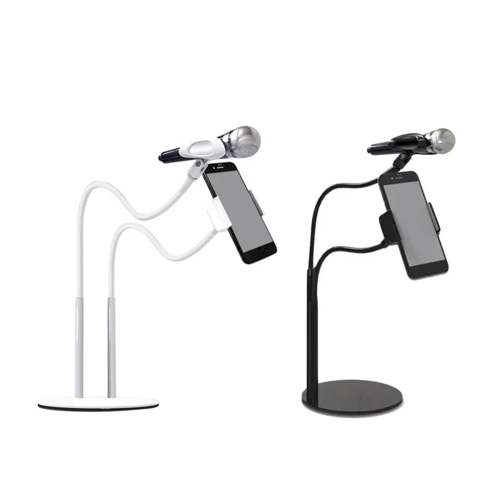 

Onleny 3-in-1 Phone Holder Stand With Microphone Holder Selfie Ring Light For Live Stream Adjustable Long Arm Desk Stand