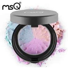 MSQ Профессиональный косметический инструмент, рассыпчатая пудра, 3 цвета, минеральная пудра с спонжем, минералы, матовые инструменты для макияжа, макияж для красоты