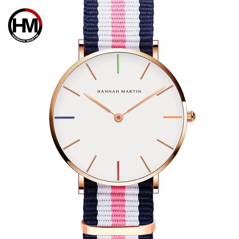 

Ladies Watch Fashion Casual Women's Japan Quartz Movement 36mm Top Brand Pink Genuine Leather Strap Simple Waterproof Wristwatch