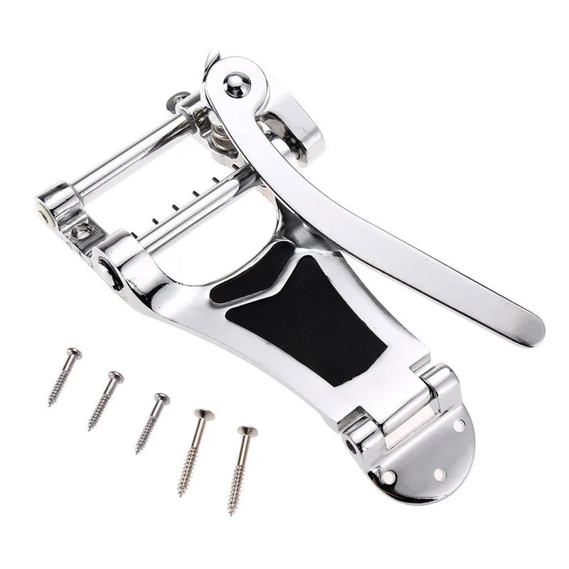 

Chrome Tremolo Vibrato Bridge Tailpiece Hollowbody Archtop For Guitar 10166