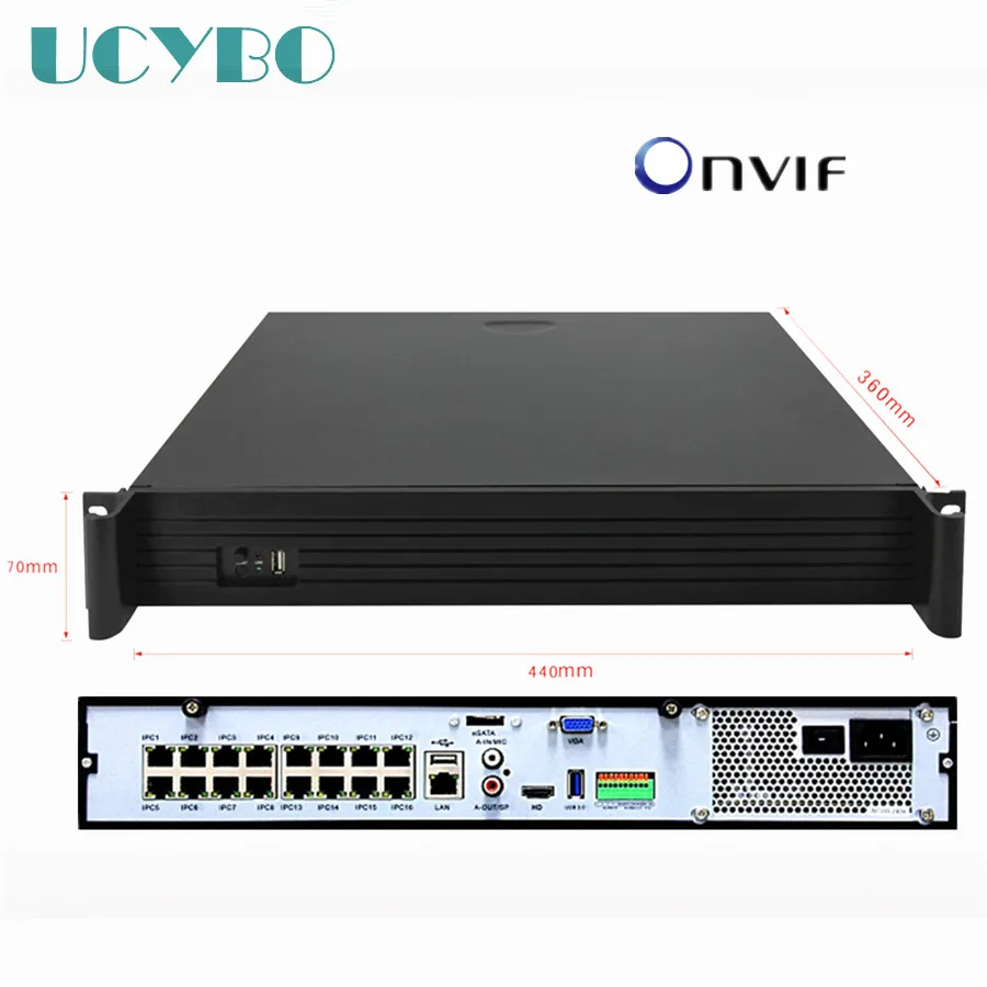 16-канальный сетевой видеорегистратор POE onvif 4HDD слот 48V для 5mp 3mp 1080P 2MP HD POE ip-камера сетевой видеорегистратор Система видеонаблюдения cctv