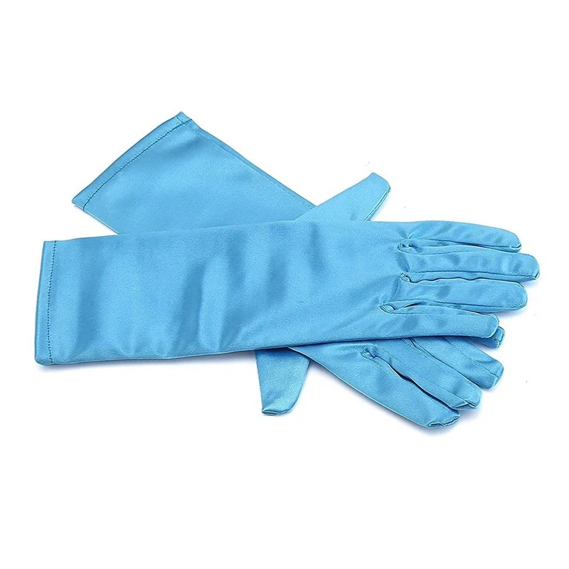 Disney Frozen Princess Little Girls Kids Frozen Elsa Dress Up Accessories Crown Braid Wand Blue Gloves Set