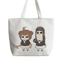 Поп-команда EPIC Card Captor Sakura сюжеты из японского аниме Tote сумки Сумка для покупок с персонажем из мультфильма школа AN162