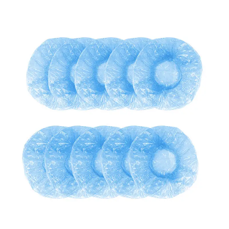 Одноразовые шапочки для душа 100 шт Пластиковые водонепроницаемые Прозрачные шапочки для ванной шапочка для душа TT-best
