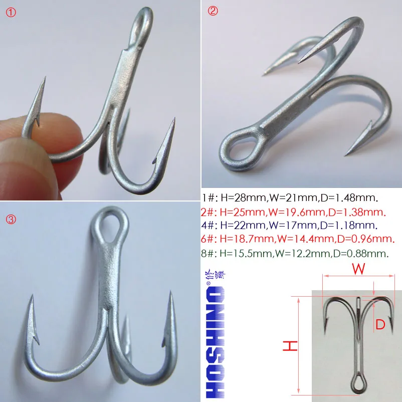 Size1 #10 шт./лот VMC 3 х сильная Высокоуглеродистая сталь рыболовный Тройной Крючок