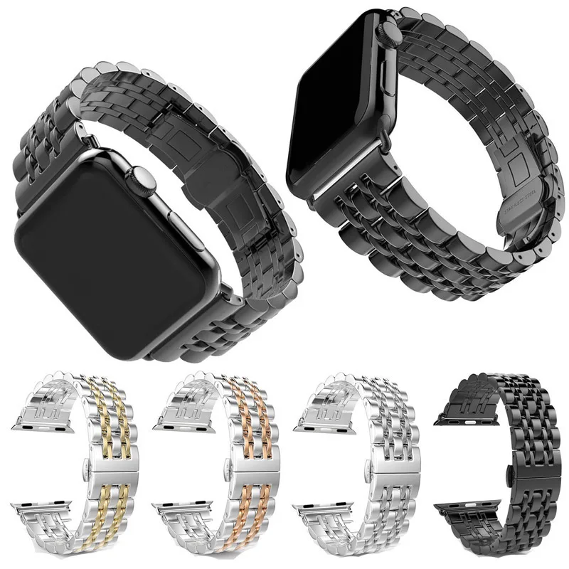 Ремешок из нержавеющей стали для Apple Watch Series 1 2 3 4 5 Модный классический браслет iWatch