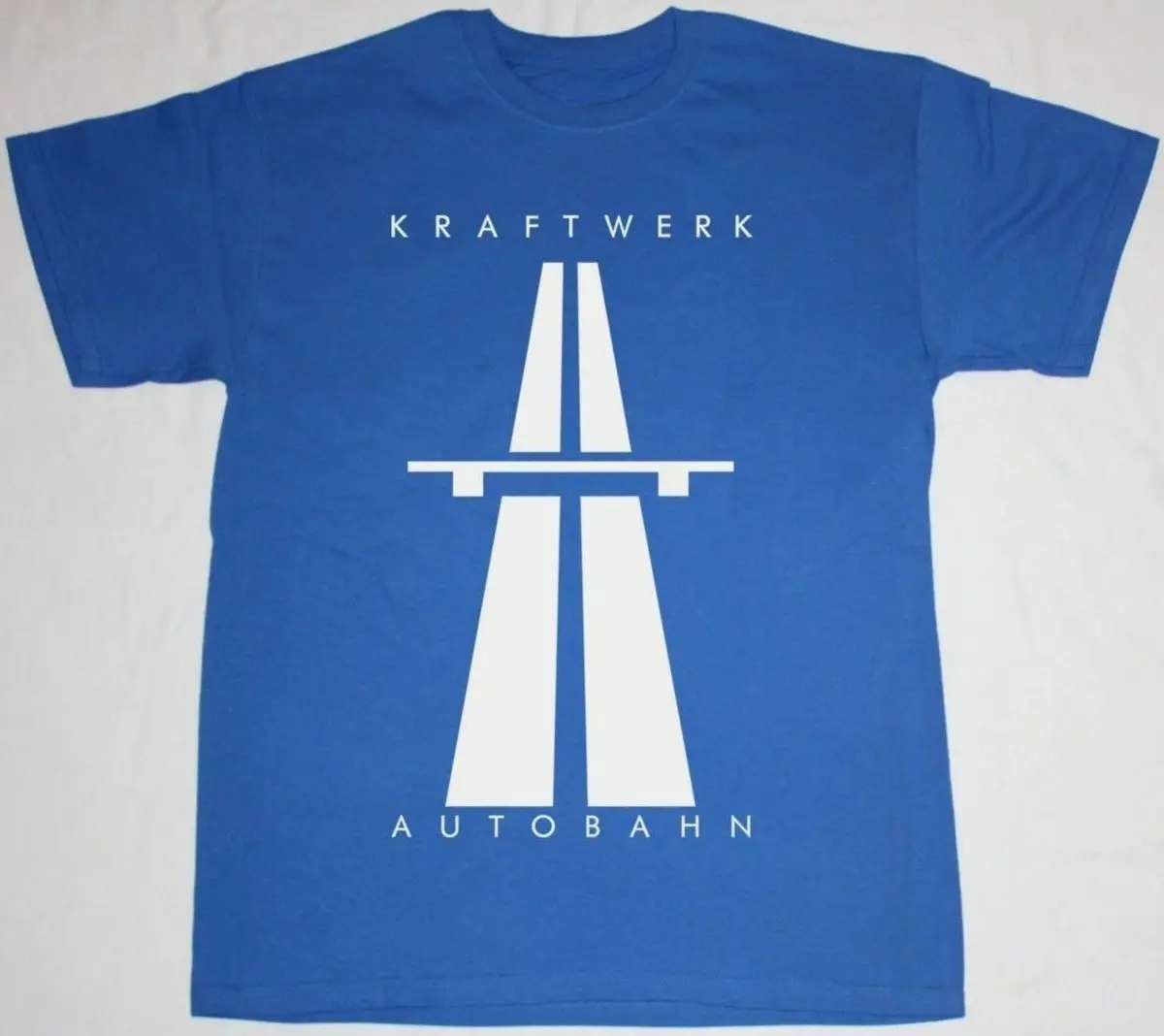 

KRAFTWERK AUTOBAHN KRAUTROCK ELECTRONIC SYNTHROCK NEW ROYAL BLUE T-SHIRT Comfortable t shirt,Casual Short Sleeve TEE