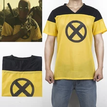 1pcs Deadpool 2 T Shirt Superhero Yellow Slim Short Polyester Mens Short Sleeve Cosplay T shirts