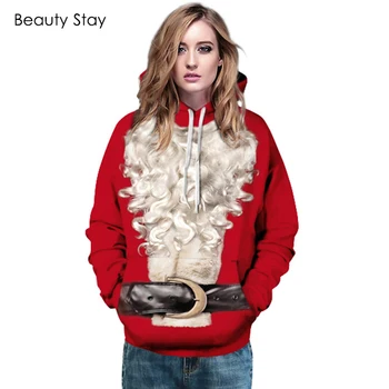 

BeautyStay Christmas 3d Print Hoodies Sweatshirts Women Hooded Sweatshirt Harajuku Hoodie Hoody Hip Hop Streetwear Girl Pullover