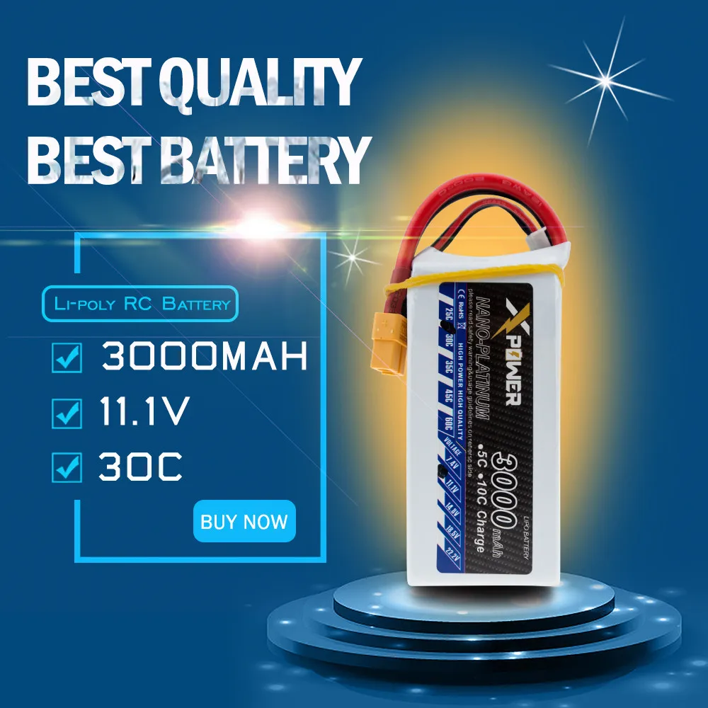 11 1 В 3S 3000 мАч батарея 30C max 35C EC3 XT60 T EC5 разъем Xpower литиевый для Trex 500 RC вертолет