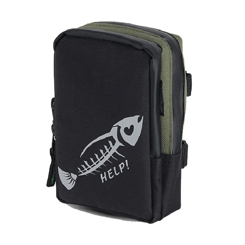 Fish Printed Waterproof Fishing Bag Storage Bag for Lure Tackles