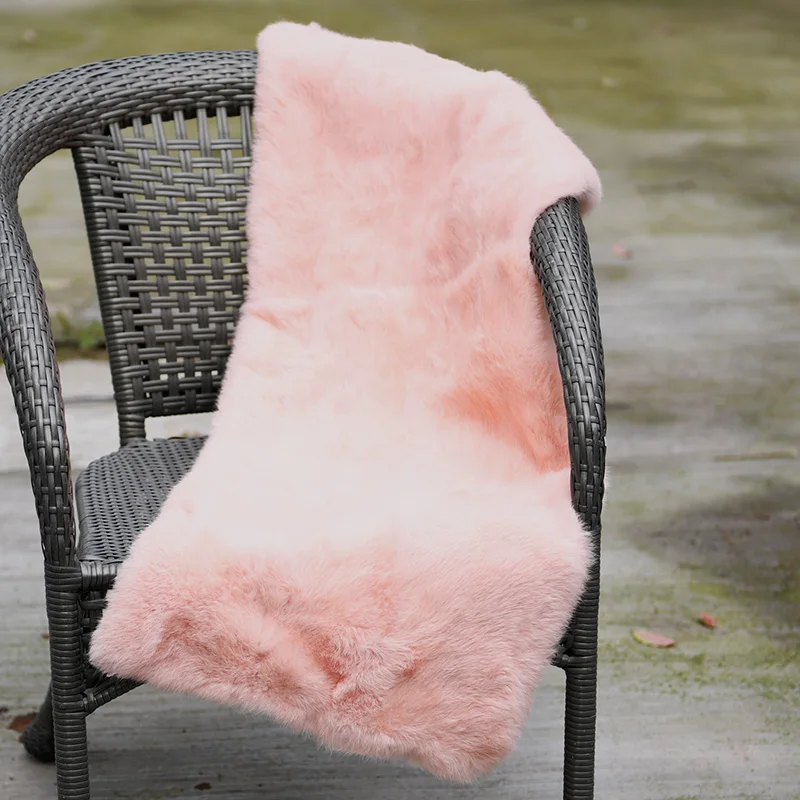 

CX-D-135 Custom Size& Color Super Soft Real Rabbit Fur Blanket ~Drop Shipping