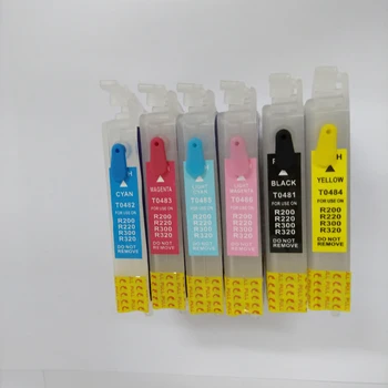 

Einkshop T0481 Refillable Ink Cartridge For Epson Stylus Photo R200 R220 R300 R300M R320 R340 RX500 RX600 RX620 RX640 printer