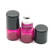 3 шт 1 мл мини розово-красный рулон на стеклянных бутылках для эфирных масел ролик многоразового парфюма ролик бутылка