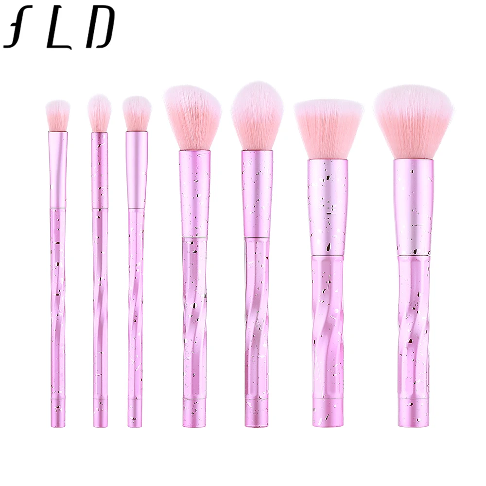 Набор профессиональных кистей для макияжа FLD7pcs лица пудры основы бровей ресниц