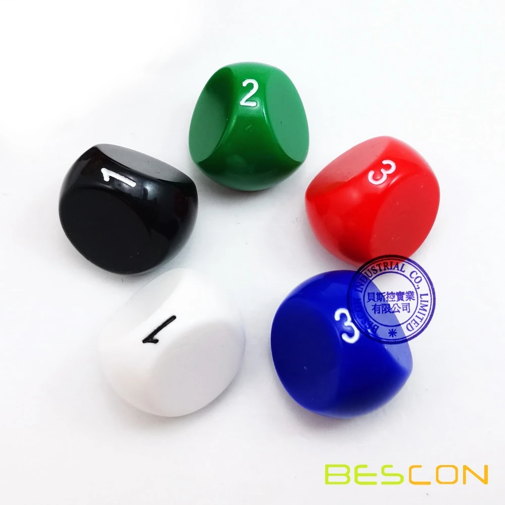 Bescon Des De Jeu Polyedriques A 3 Faces Des D3 Des D3 Des A 3 Faces Cube A 3 Faces 5 Couleurs Opaques Assorties Aliexpress