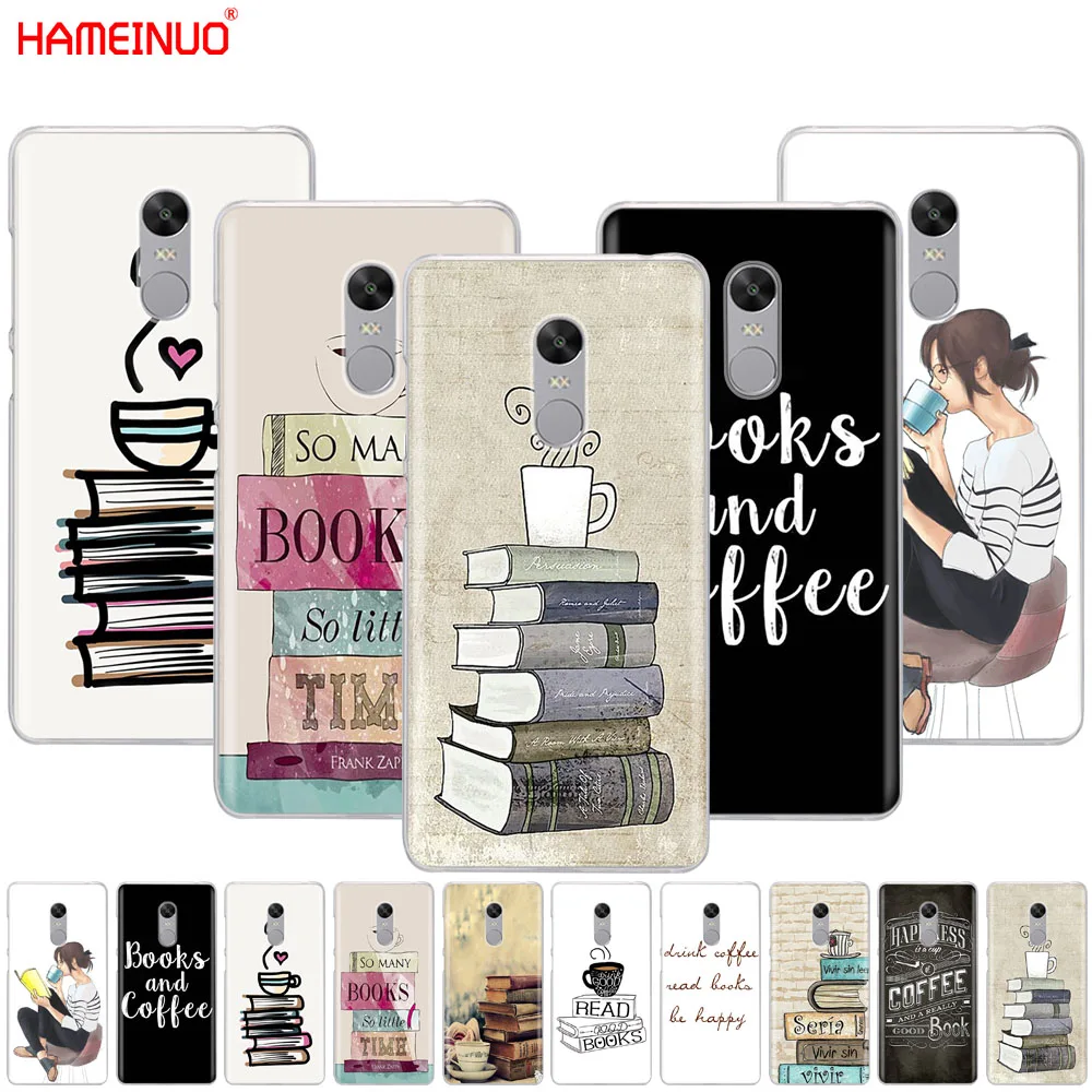 

HAMEINUO Books And Coffee Inverted Mck Print Cover phone Case for Xiaomi redmi 5 4 1 1s 2 3 3s pro PLUS redmi note 4 4X 4A 5A