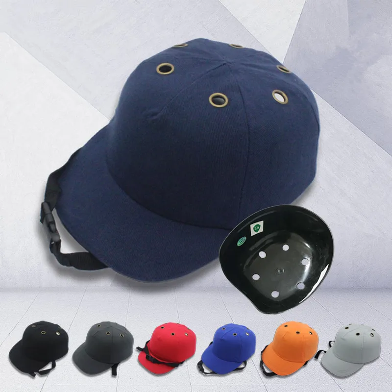 Work Safety Cloth Hat Baseball Bump Cap Helmet Baseball Style Sunscreen Protective Head Safety Hard Hat Anti-impact Lightweight