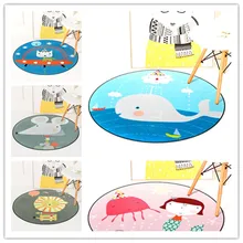 Дома Ковер Модная детская одежда с изображениями героев мультфильма принт круглый ковер ребенок Спальня мягкие ковры детские игры, большая площадь коврик/ковры