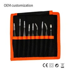 Набор пинцетов из нержавеющей стали антистатические прецизионные пинцеты для электронный мобильный телефон набор инструментов для ремонта Нескользящие 9 шт