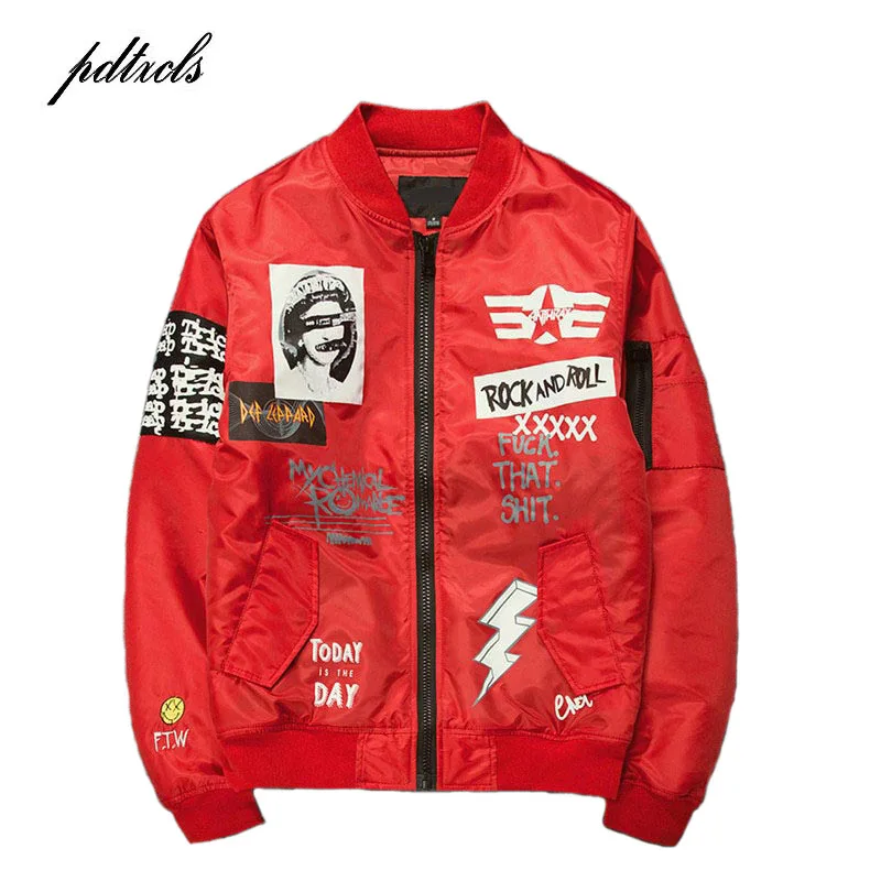 

49 Hot Vintage Men's Print Plus Size Stand Collar Bomber Jackets 2018 Hip Hop Fashion Outwear Brand Baseball Jackets Streetwear