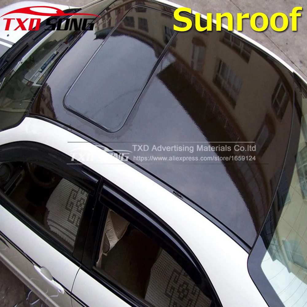glossy black car sunroof