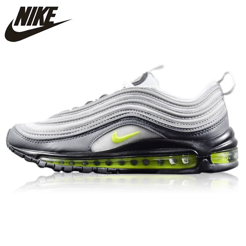 

Nike WMNS Air Max 97 Neon Men's Running Shoes Wear-resistant, Light Gray, Shock Absorption Non-Slip Breathable921733 003