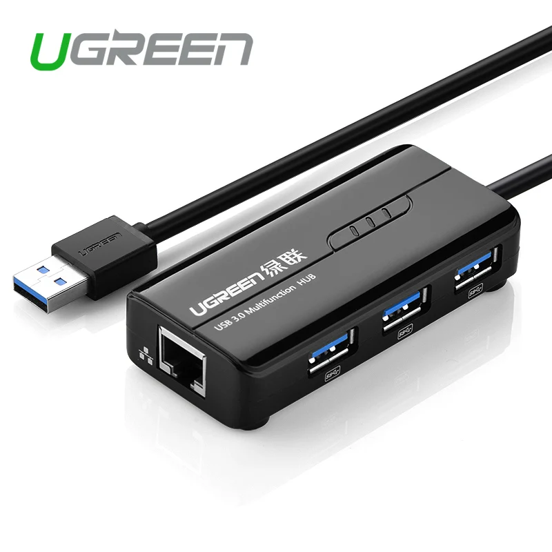 Ugreen 3 Port USB 3 0 HUB 10 100 1000 Mbps USB To RJ45 Gigabit Ethernet
