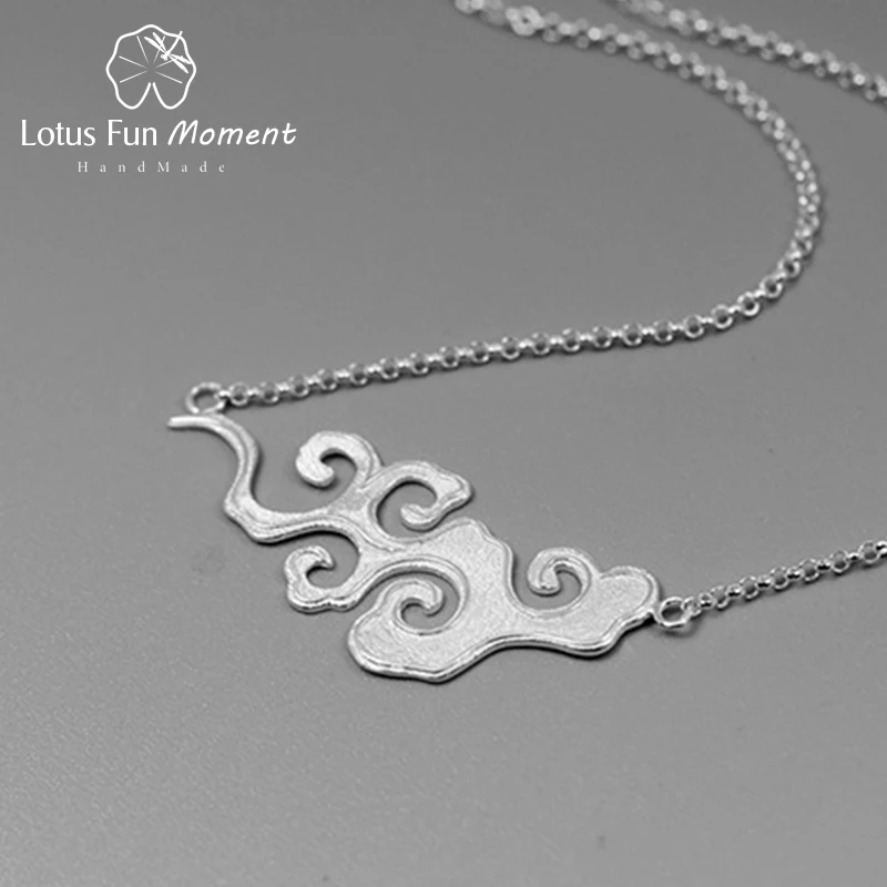 Lotus Fun Moment реального 925 пробы серебро Модные украшения закат облака кулон Цепочки