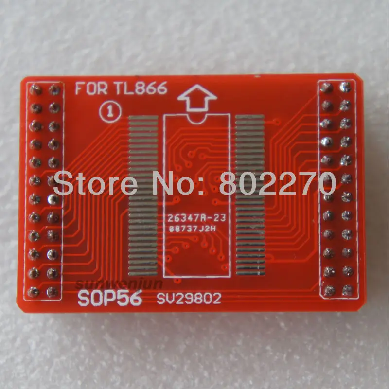 8 красных адаптеров TSOP32/40/48 PSOP44 SOP56 для программатора TL866CS/TL866A/tl866II PLUS с поддержкой