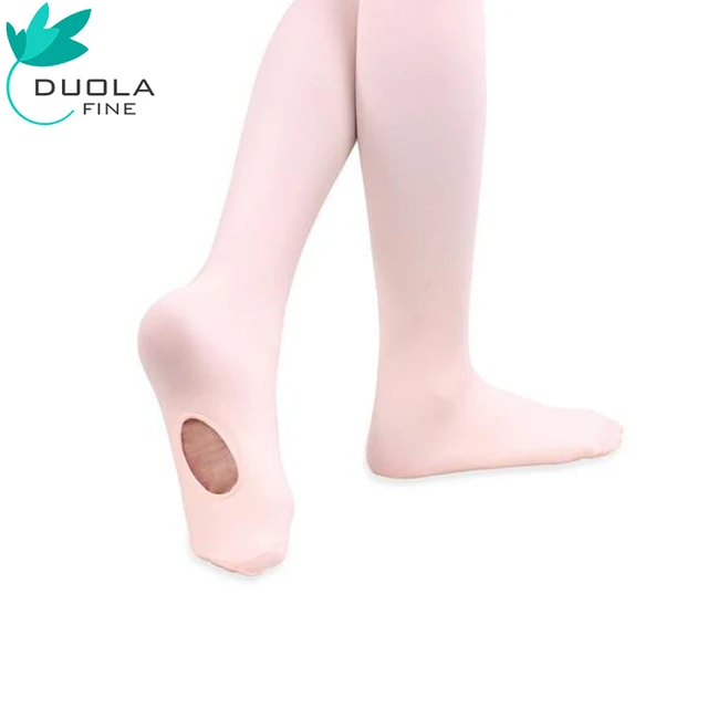 European Pink Quality Ballet Dance Convertible Tights For Adult Girls